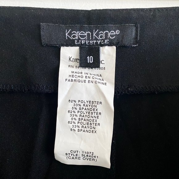 KAREN KANE | Black Flare Sequin Pants | Color: Black | Size: 10 - Picture 7 of 8